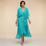 Anna - CHIFFON RUHA V-NECKKEL