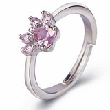 Conjunto de Joias em Ouro Rosa com Pata – 4 Peças com Coração de Zircônia (Anel, Colar, Brincos, Pulseira)
