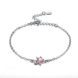 Conjunto de Joias em Ouro Rosa com Pata – 4 Peças com Coração de Zircônia (Anel, Colar, Brincos, Pulseira)