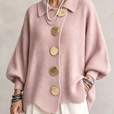 Isadora™ | Oversize Galléros Kardigán With Large Fémgombok
