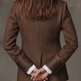 Gisèle | Chevron mintás blézer betétekkel