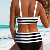Laluna® | Csíkos Bikini Magas Derékkal