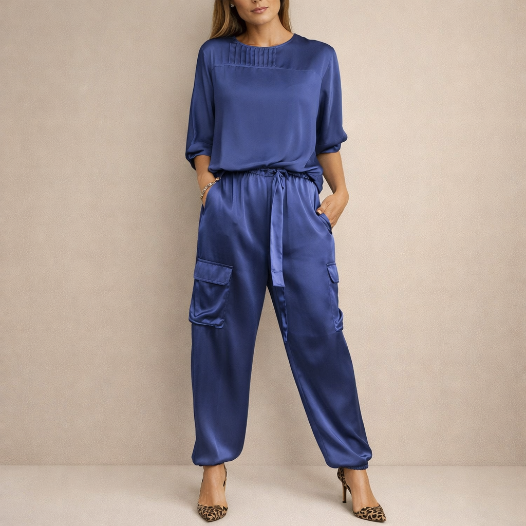 Clara | Laid-back Satin Cargo Szett