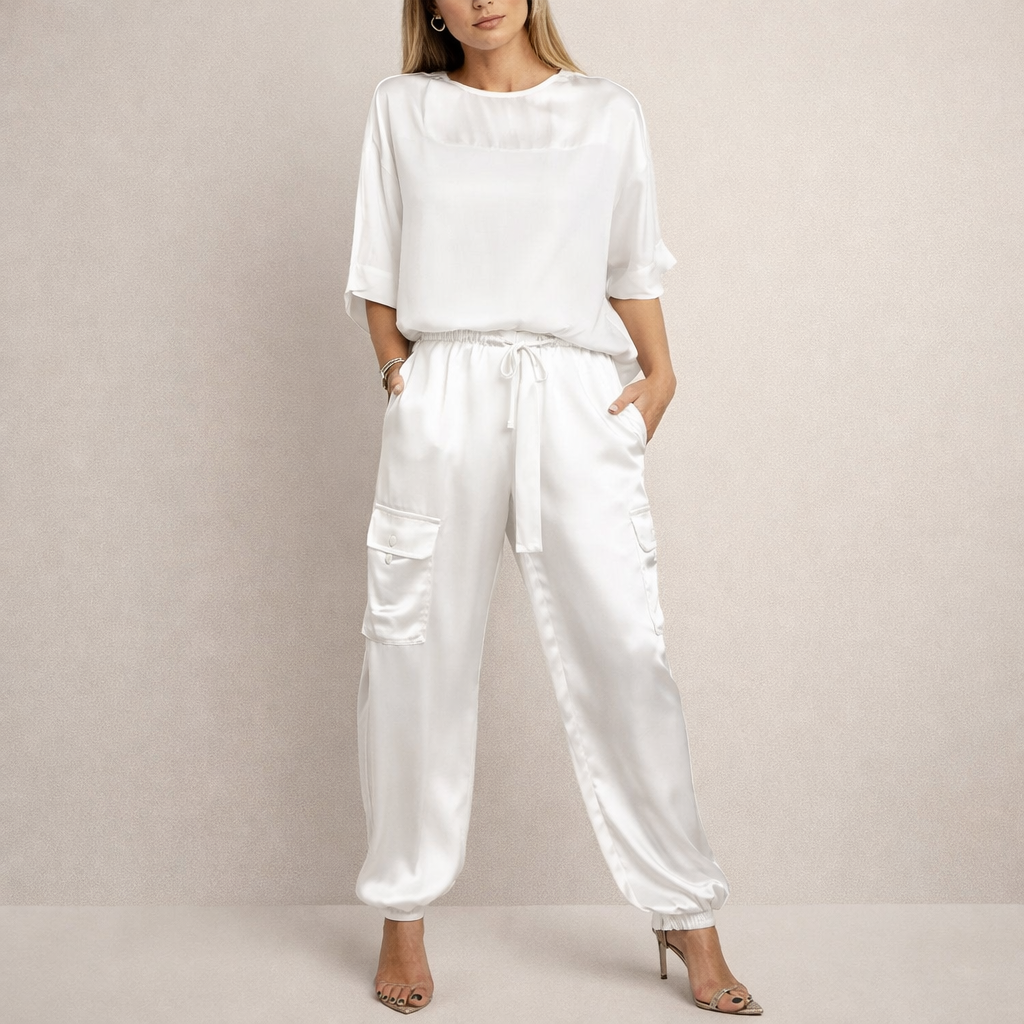 Clara | Laid-back Satin Cargo Szett