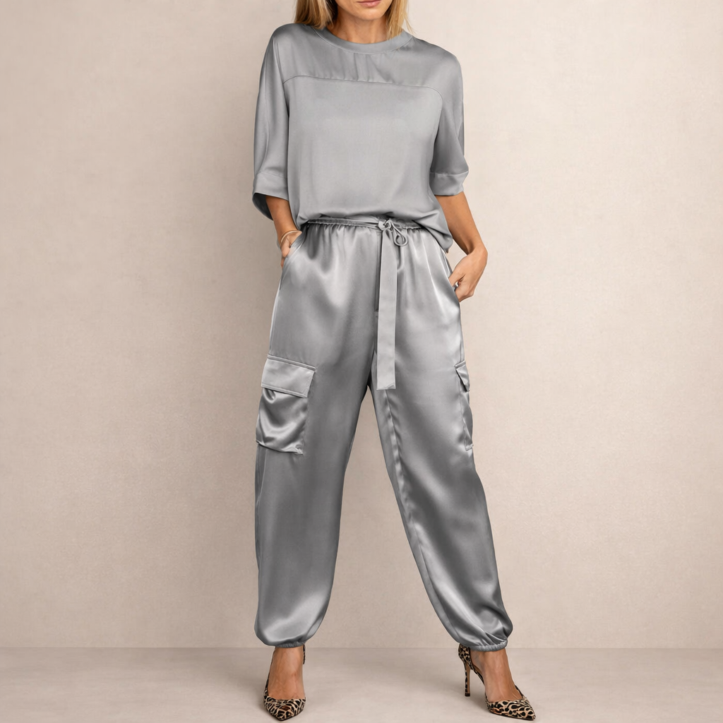 Clara | Laid-back Satin Cargo Szett