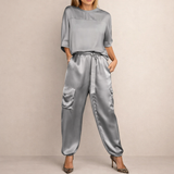 Clara | Laid-back Satin Cargo Szett