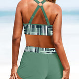 Janette - Magas derekú bordázott bikini