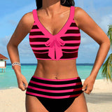 Laluna® | Csíkos Bikini Magas Derékkal