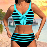 Laluna® | Csíkos Bikini Magas Derékkal