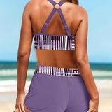 Janette - Magas derekú bordázott bikini