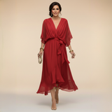 Anna - CHIFFON RUHA V-NECKKEL