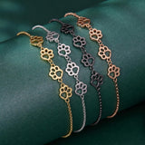 Pulseira de Impressão de Pata em Prata Esterlina – Ajuste Ajustável