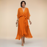 Anna - CHIFFON RUHA V-NECKKEL