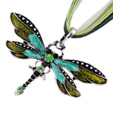 Colar com Pendente de Libélula de Cristal