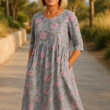 Eliza | Relaxált Midi Ruha - Effortless Elegance, Mindennapi Kényelem