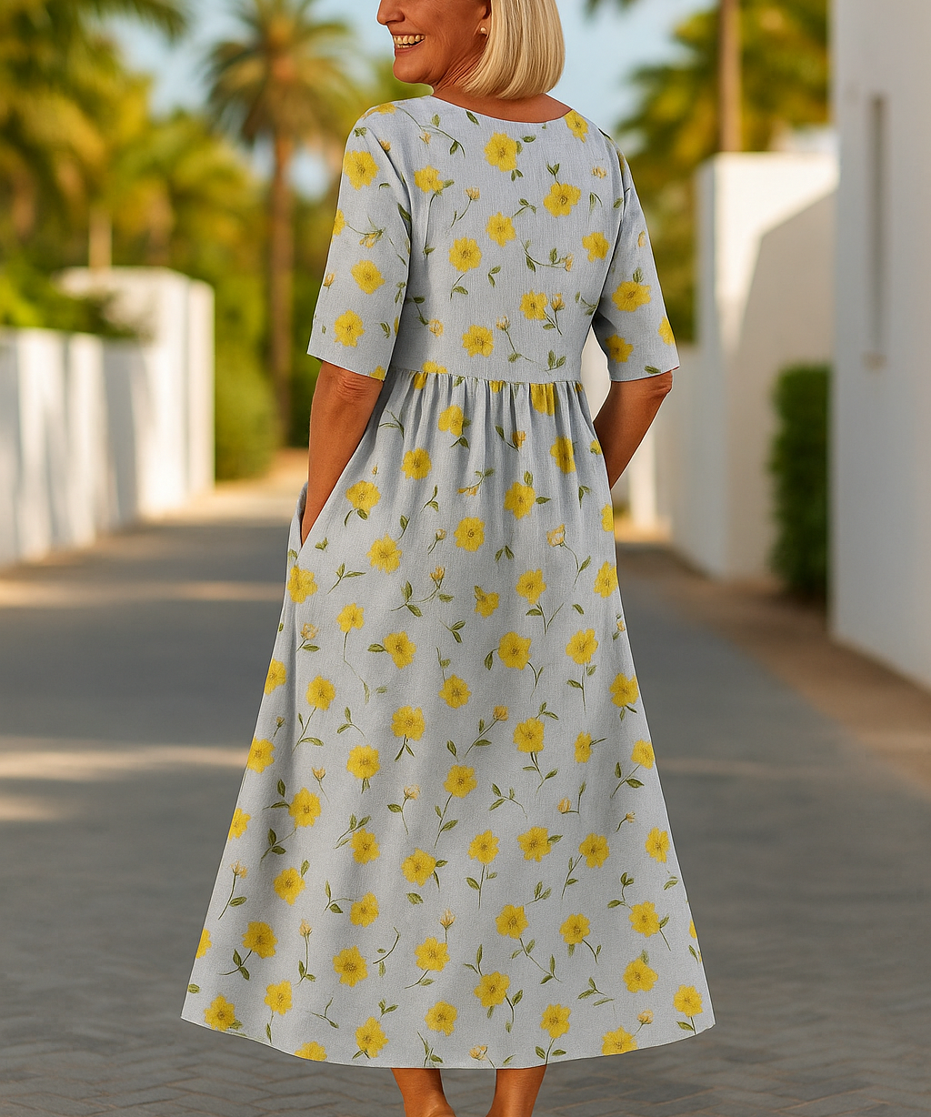 Eliza | Relaxált Midi Ruha - Effortless Elegance, Mindennapi Kényelem