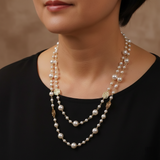 Leena™ | Elegáns arany nyaklánc gyönggyel