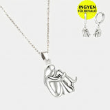 Hug Pendant Necklace with Bonus Earrings – Limited Time Offer
