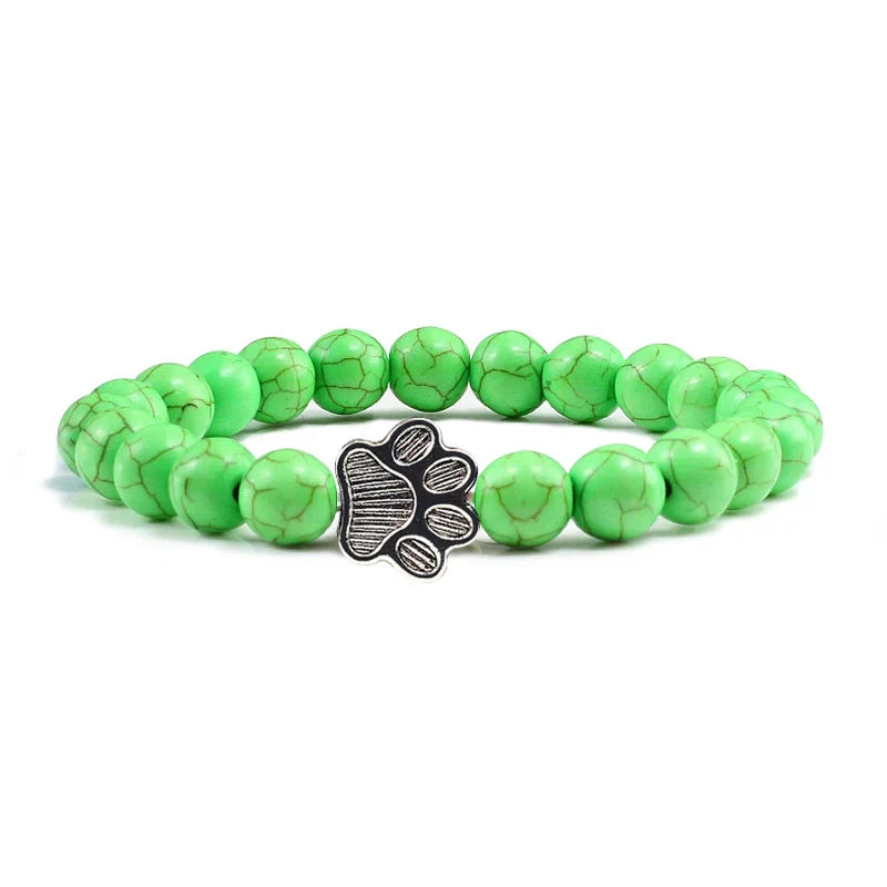 Pulseira de Pata com Contas – Design em Pedra Natural