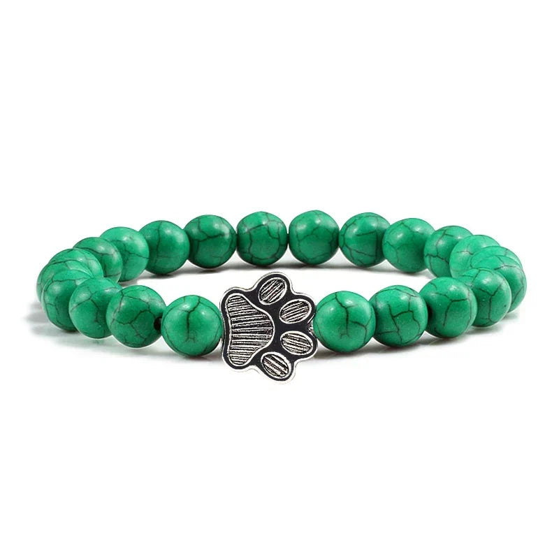 Pulseira de Pata com Contas – Design em Pedra Natural