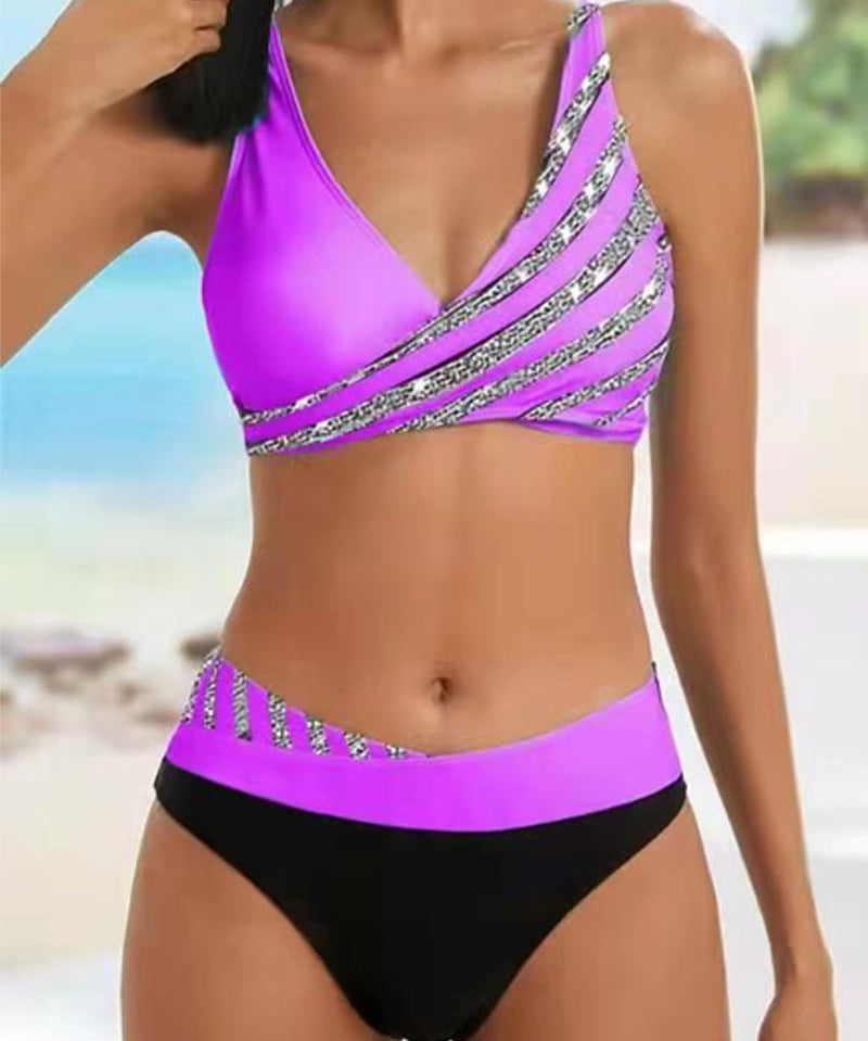 Mona - Nyomtatott Bikini Meleg Színekben