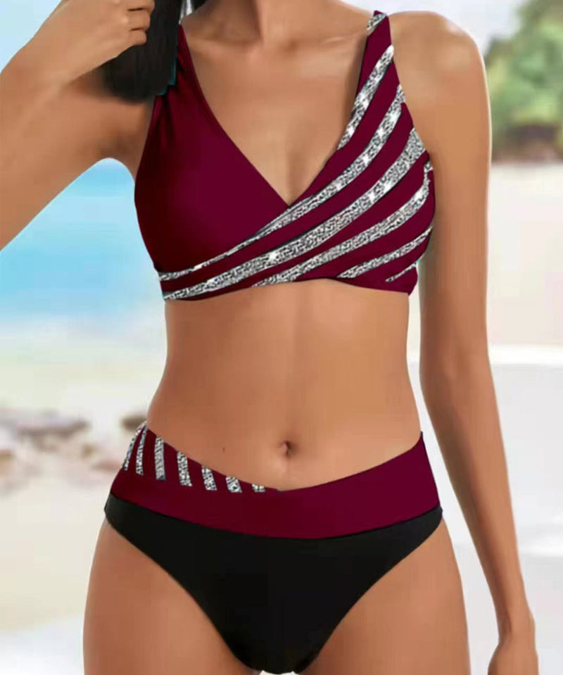 Mona - Nyomtatott Bikini Meleg Színekben