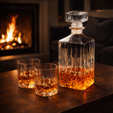 Whisky üvegek és poharak készlete