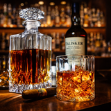 Whisky üvegek és poharak készlete