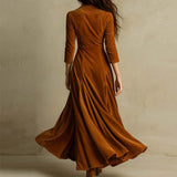 Mirella™ | Hosszú, lágy bársonydressz
