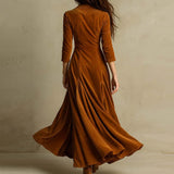 Mirella™ | Hosszú, lágy bársonydressz