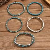 Riikka™ | Boho karkötő szett türkiz gyöngyökkel