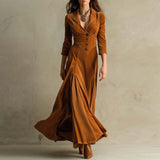 Mirella™ | Hosszú, lágy bársonydressz