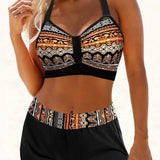 Janette - Magas derekú bordázott bikini