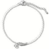 Pulseira Memorial de Prata com Asa de Anjo e Impressão de Patinha | Feita à Mão