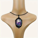 Colar com Pendente de Borboleta e Cristal Roxo