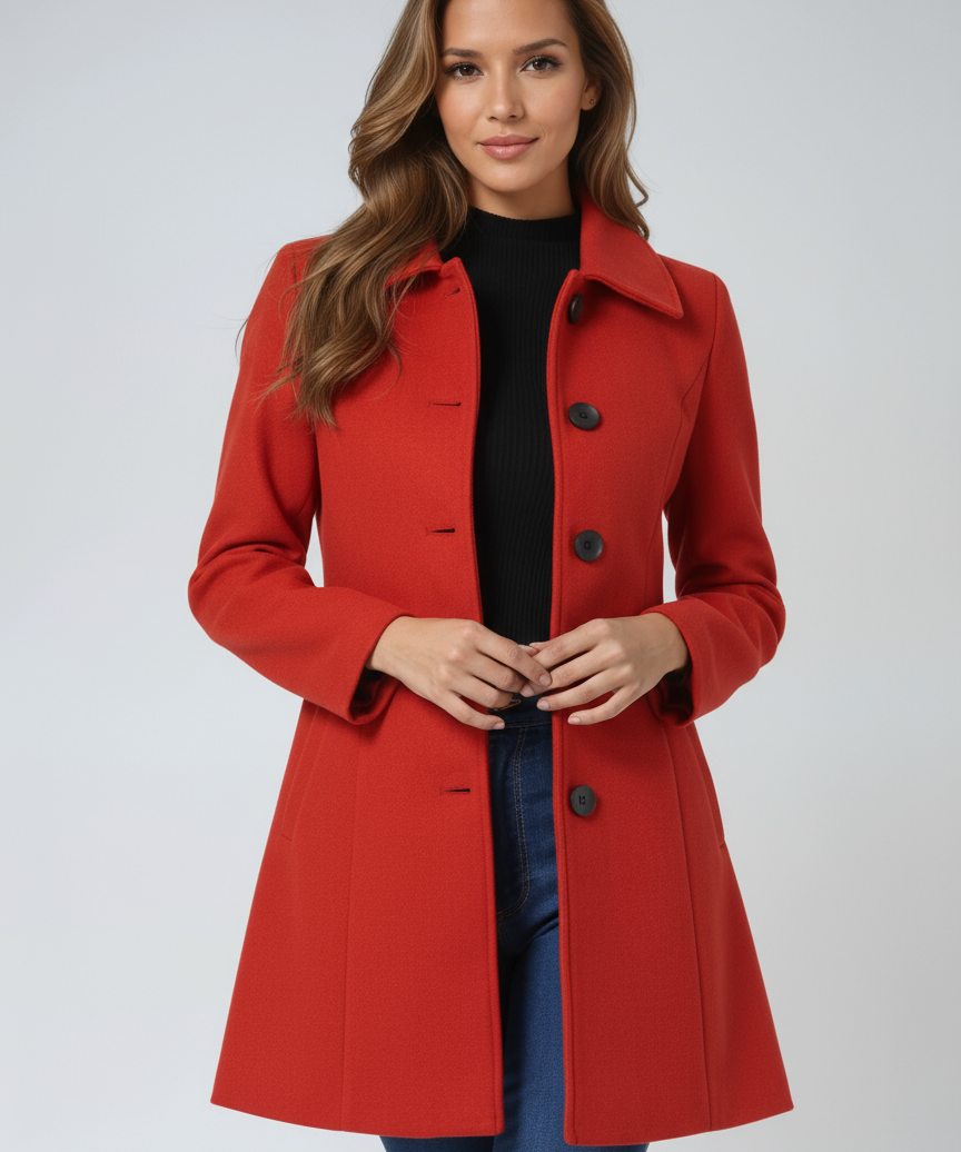 Josephine - Női Egysoros Téli Trench Kabát