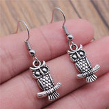 Bohém Vintage Lógó Bagoly Fülbevaló