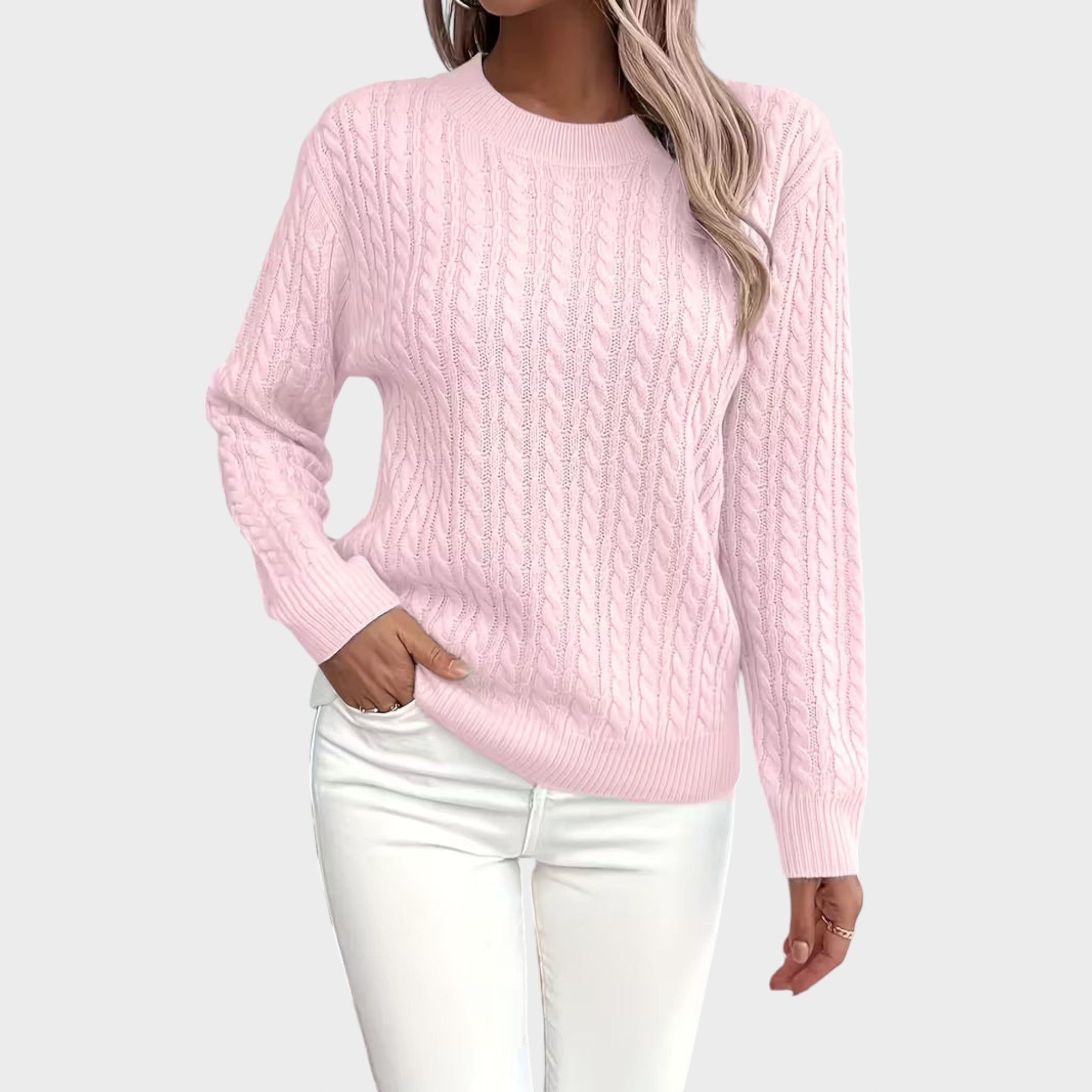 Vivianne – Puha Kötött Pulóver Textúrával