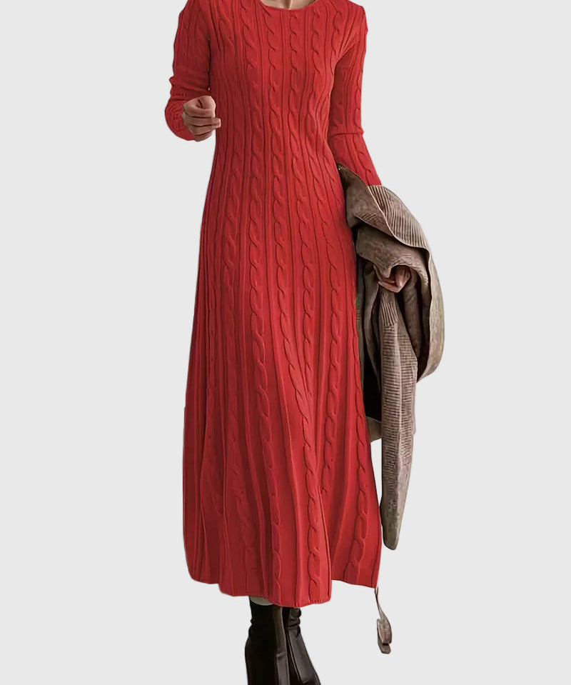 Vanessa - Elegáns Kötött Maxi Ruha