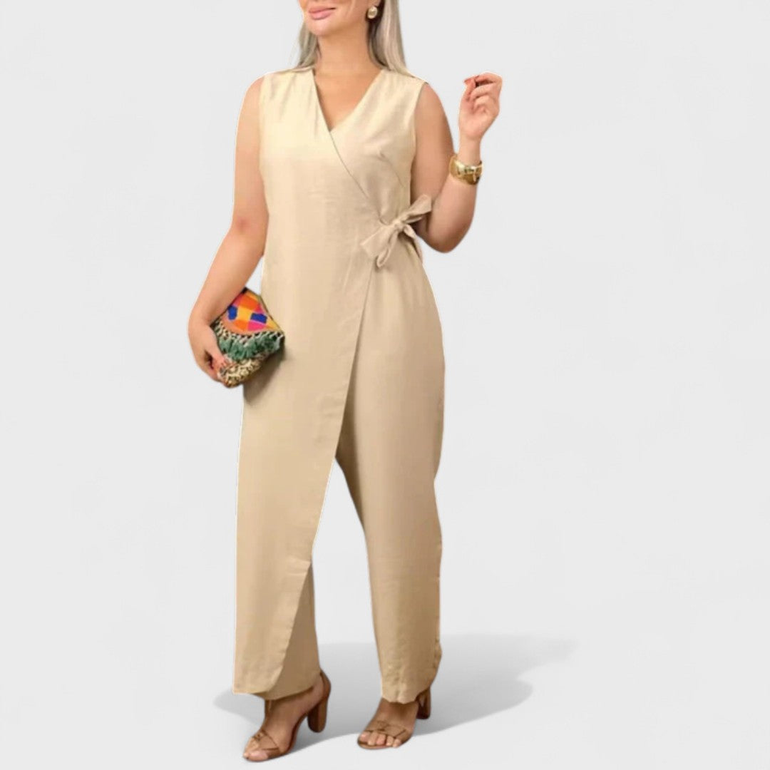 Milena - Elegáns overall V-nyakú