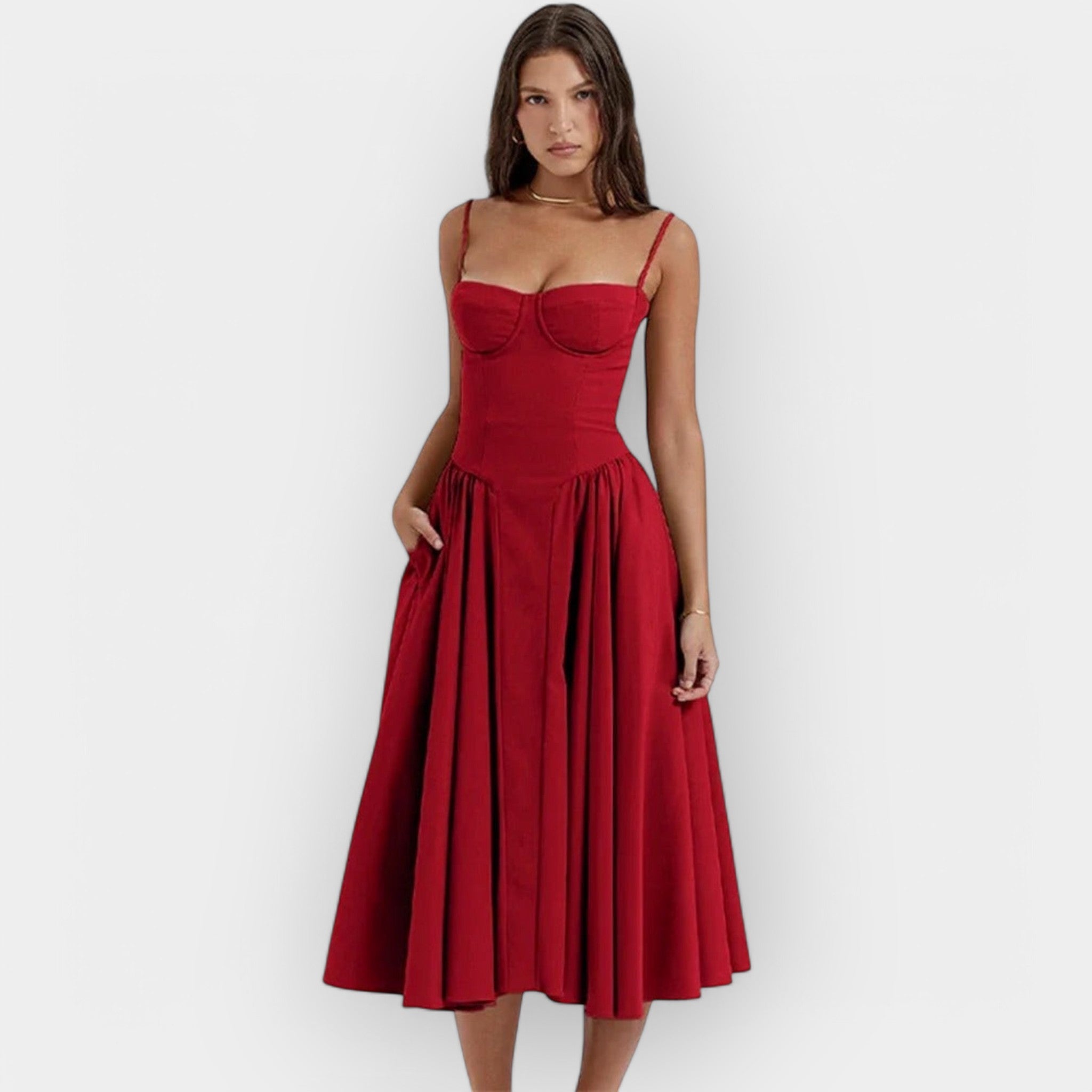 Elegáns midi ruha nyárra